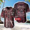 Arizona Cardinals Personalized Name And Number NFL Baseball Jersey Shirt