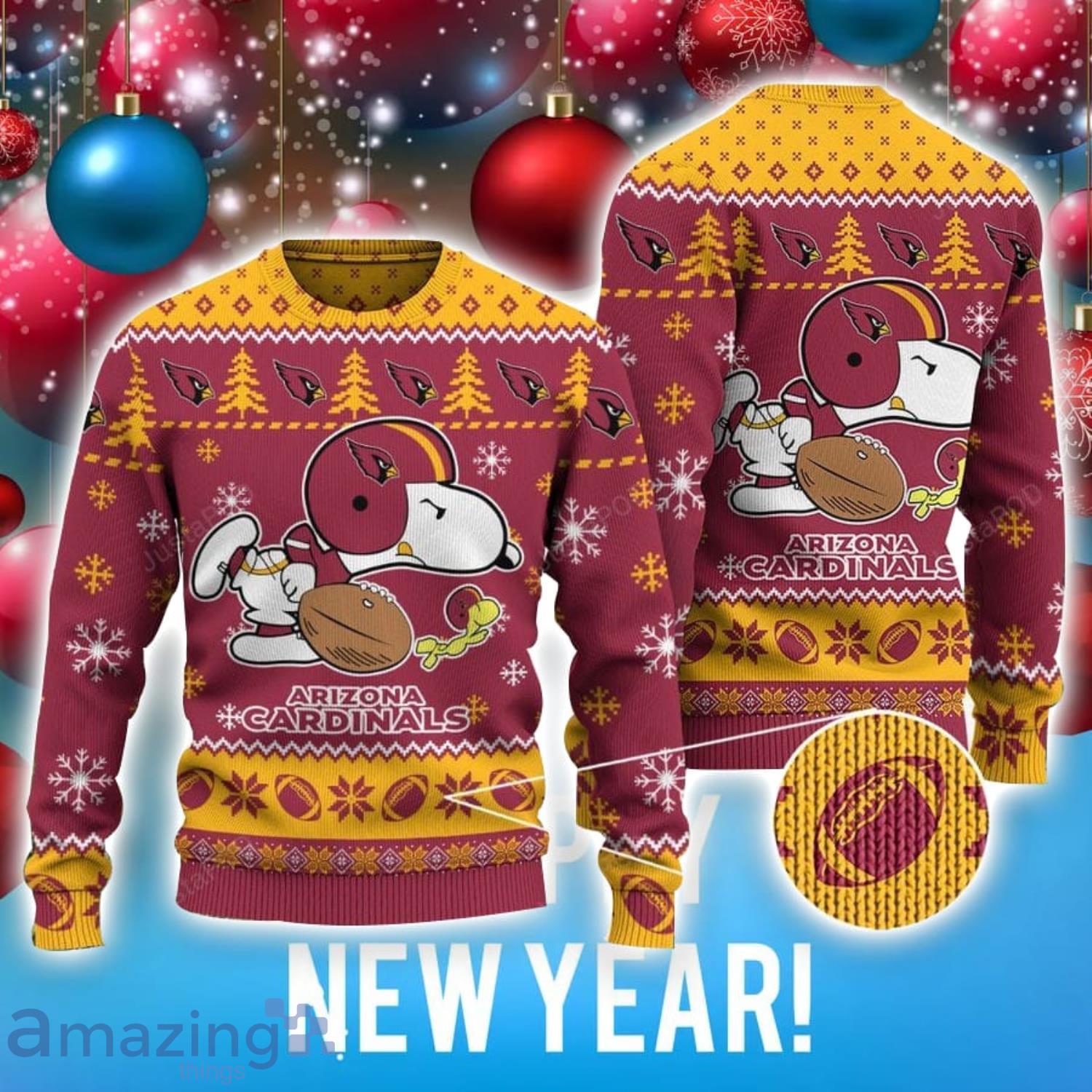 Arizona Cardinals Snoopy Ugly Christmas Sweater Special Gift For Fans Product Photo 1