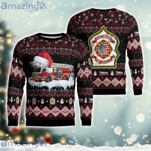 Arkansas, Jonesboro Fire Department Christmas AOP Ugly Sweater Xmas Christmas Holiday Gift Product Photo 1