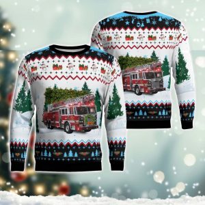 Arlington County Fire Department Christmas AOP Ugly Sweater Christmas Season Gift Product Photo 1