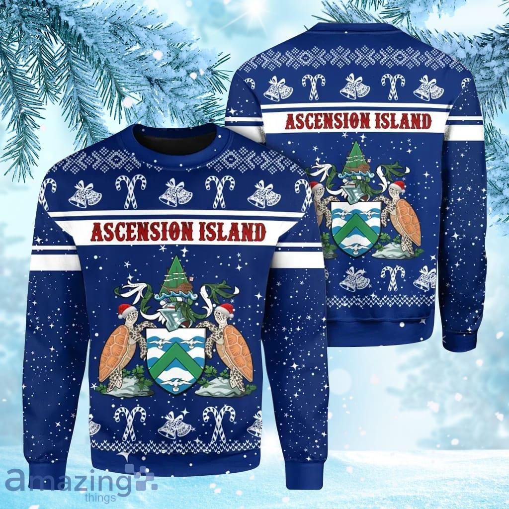 Ascension Island Sweatshirt Christmas Knitted Ugly Sweater image Ascension Island Sweatshirt Christmas Knitted Ugly Sweater Product Photo 1