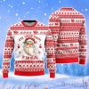 Ask Your Mom If Im Real Santa Claus Red Pattern Christmas Unisex Ugly Sweater