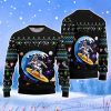 Astronauts Surf On A Surfboard In Space Christmas Unisex Ugly Sweater