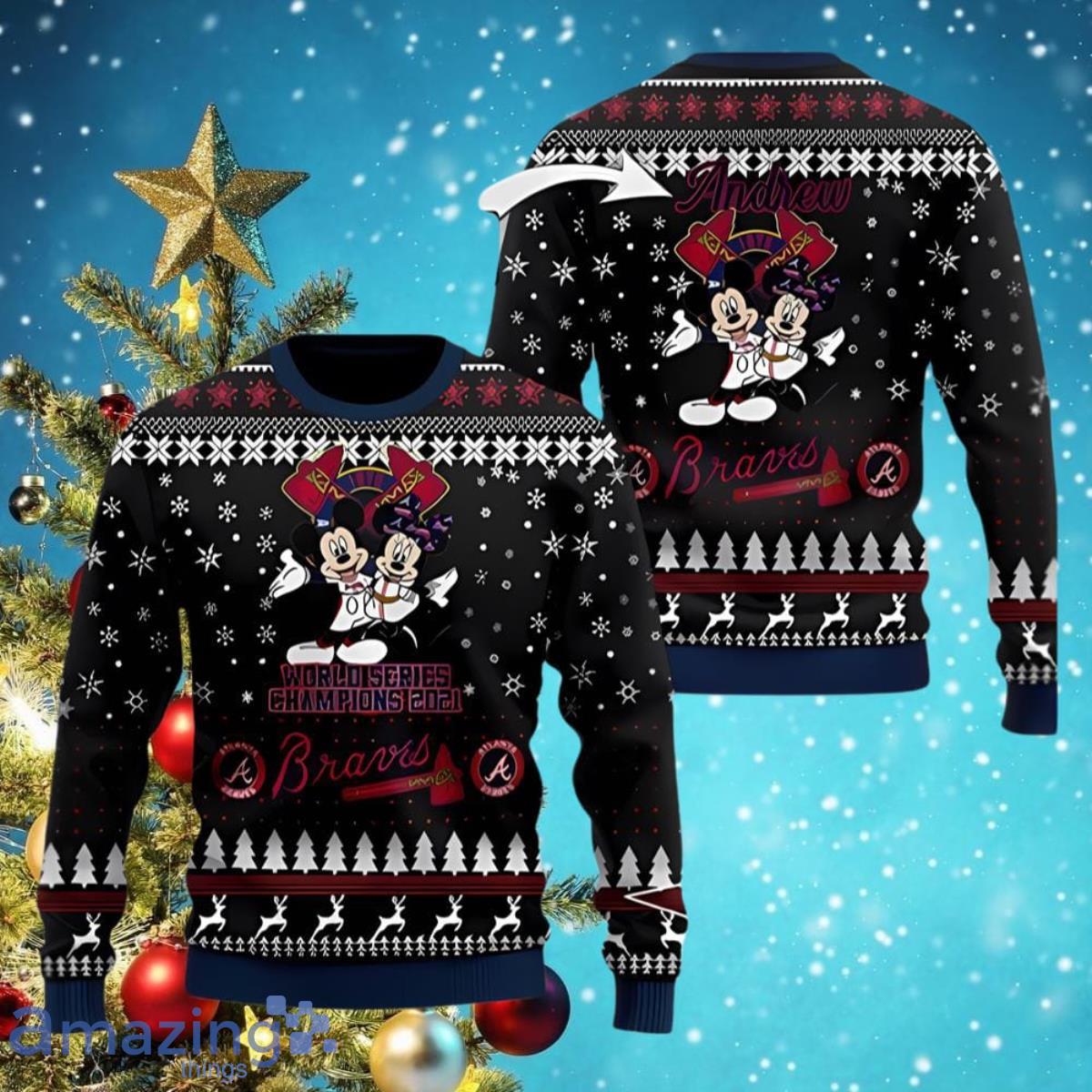 Atlanta Braves Mickey Mouse sweater - LIMITED EDITION