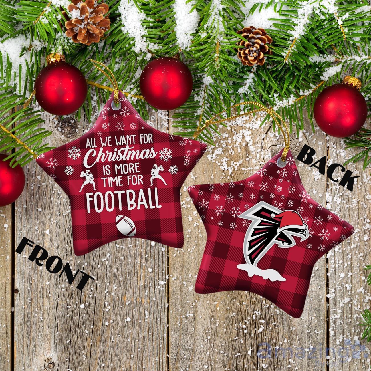 Atlanta Falcons Ceramic Ornament Christmas Pixel Art Tartan Background image Atlanta Falcons Ceramic Ornament Christmas Pixel Art Tartan Background Product Photo 2