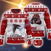 Atlanta Falcons Fans Logo Snowflake Pattern Ugly Christmas Sweater For Fans Red