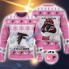 Atlanta Falcons Fans Logo Snowflake Pattern Ugly Christmas Sweater Pink