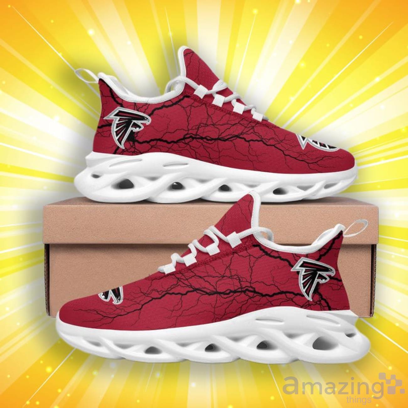 Atlanta Falcons Lightning Pattern Limited Edition Christmas Max Soul Shoes image Atlanta Falcons Lightning Pattern Limited Edition Christmas Max Soul Shoes Product Photo 4