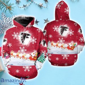 Atlanta Falcons Snow Reindeer Santa Claus Christmas Hoodie Product Photo 1