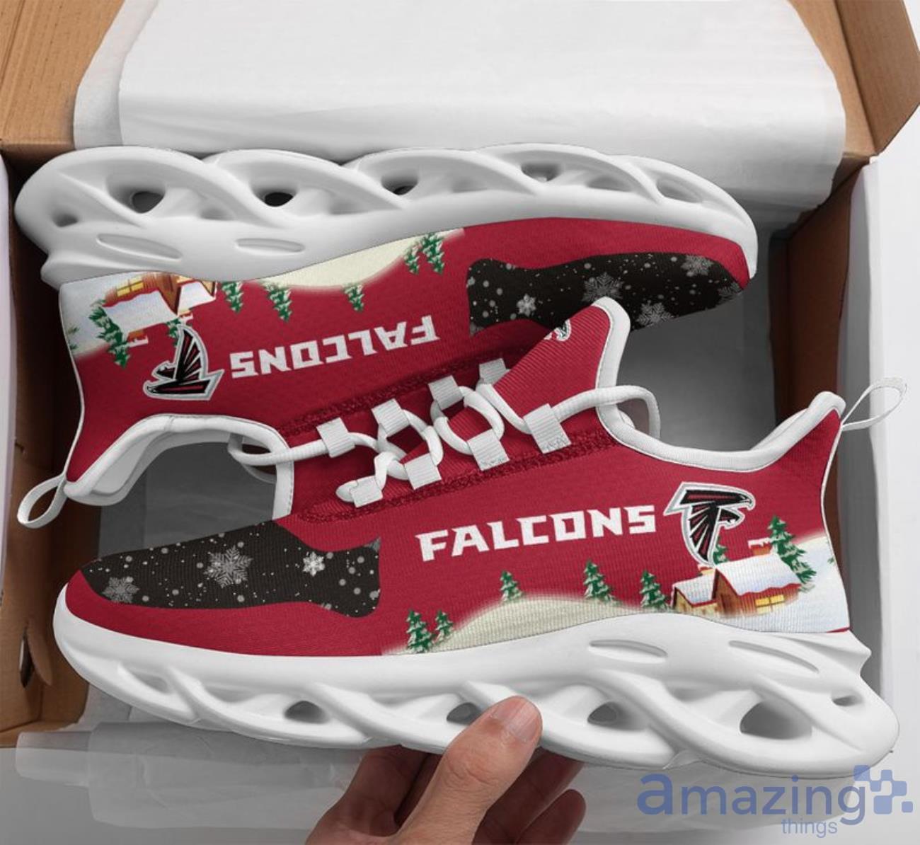 Atlanta Falcons X Max Pattern Print Limited Edition Christmas Max Soul Shoes image Atlanta Falcons X-Max Pattern Print Limited Edition Christmas Max Soul Shoes Product Photo 1