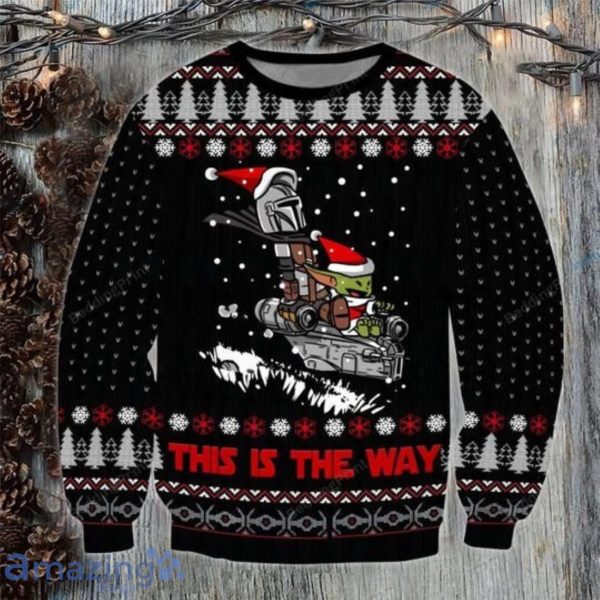 Tampa Bay Buccaneers Cute Baby Yoda Star Wars 3D Ugly Christmas