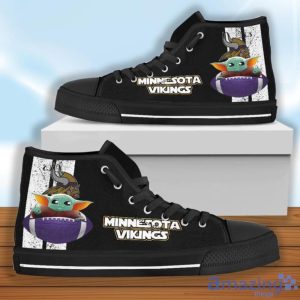 Baby Yoda Vikings High Top Shoes Ideal Gift For Fans Product Photo 1