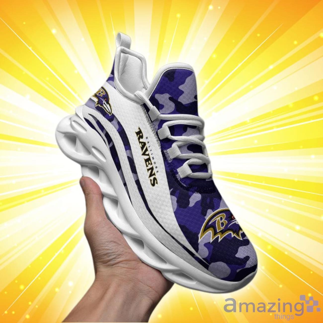 Baltimore Ravens Camo Pattern Limited Edition Christmas Max Soul Shoes image Baltimore Ravens Camo Pattern Limited Edition Christmas Max Soul Shoes Product Photo 2