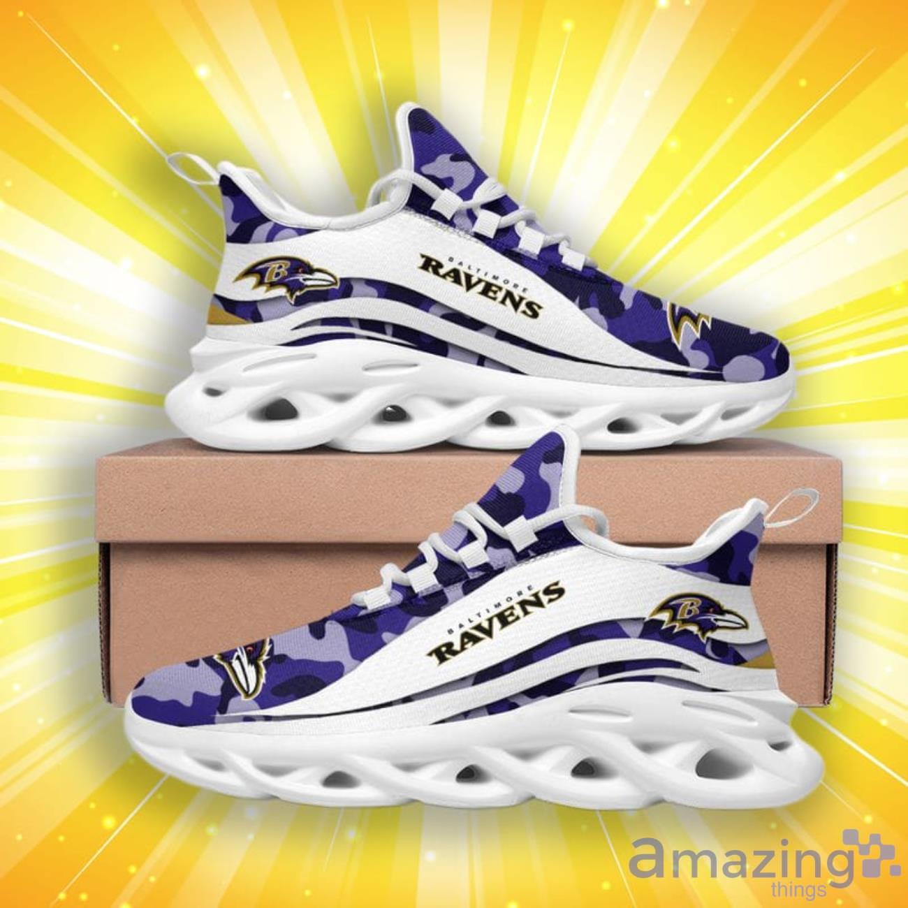 Baltimore Ravens Camo Pattern Limited Edition Christmas Max Soul Shoes image Baltimore Ravens Camo Pattern Limited Edition Christmas Max Soul Shoes Product Photo 4