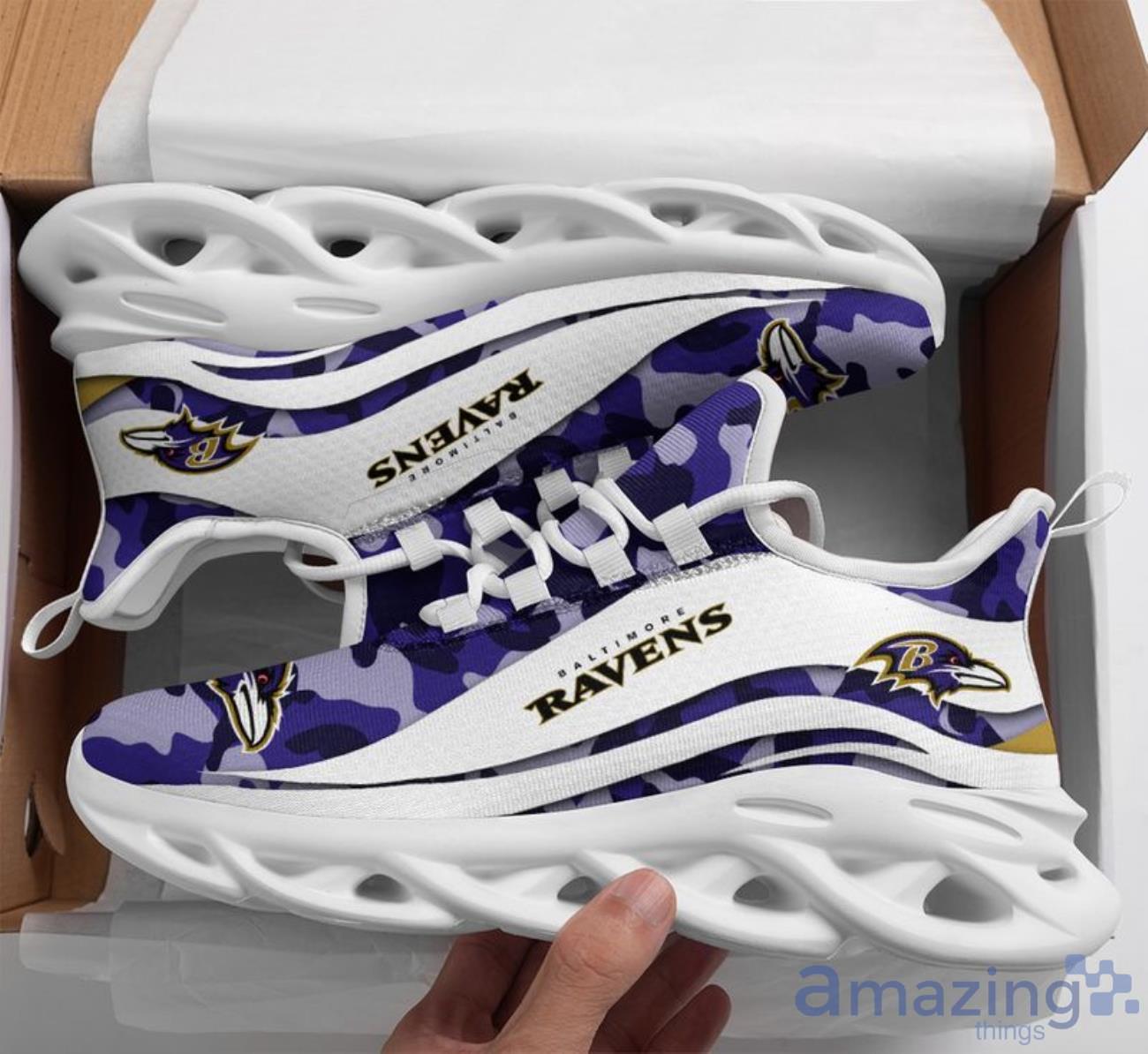 Baltimore Ravens Camo Pattern Limited Edition Christmas Max Soul Shoes image Baltimore Ravens Camo Pattern Limited Edition Christmas Max Soul Shoes Product Photo 1