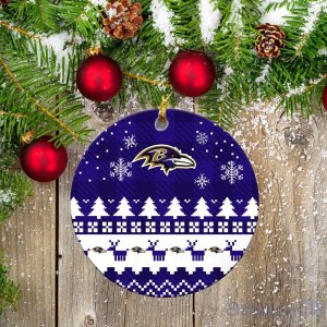 Baltimore Ravens Ceramic Ornament All We Want For Christmas Is More Time For Football Gift For Xmas Product Photo 2
