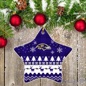 Baltimore Ravens Ceramic Ornament All We Want For Christmas Is More Time For Football Gift For Xmas Product Photo 1