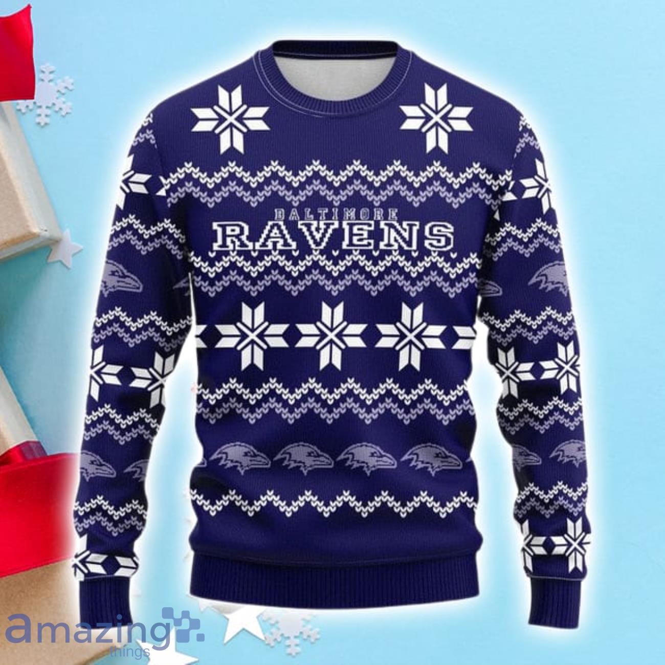Baltimore Ravens Christmas Sweater image Baltimore Ravens Christmas Sweater Product Photo 1