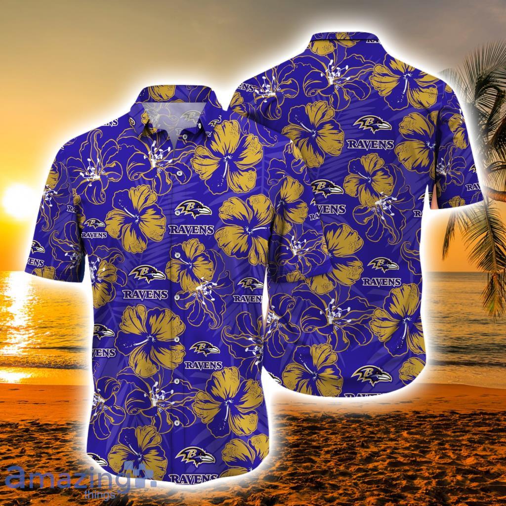 NFL Baltimore Ravens Hawaiian Shirt Tropical Forest Gift For Father-In-Law