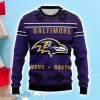 Baltimore Ravens Snowflake Christmas Sweater