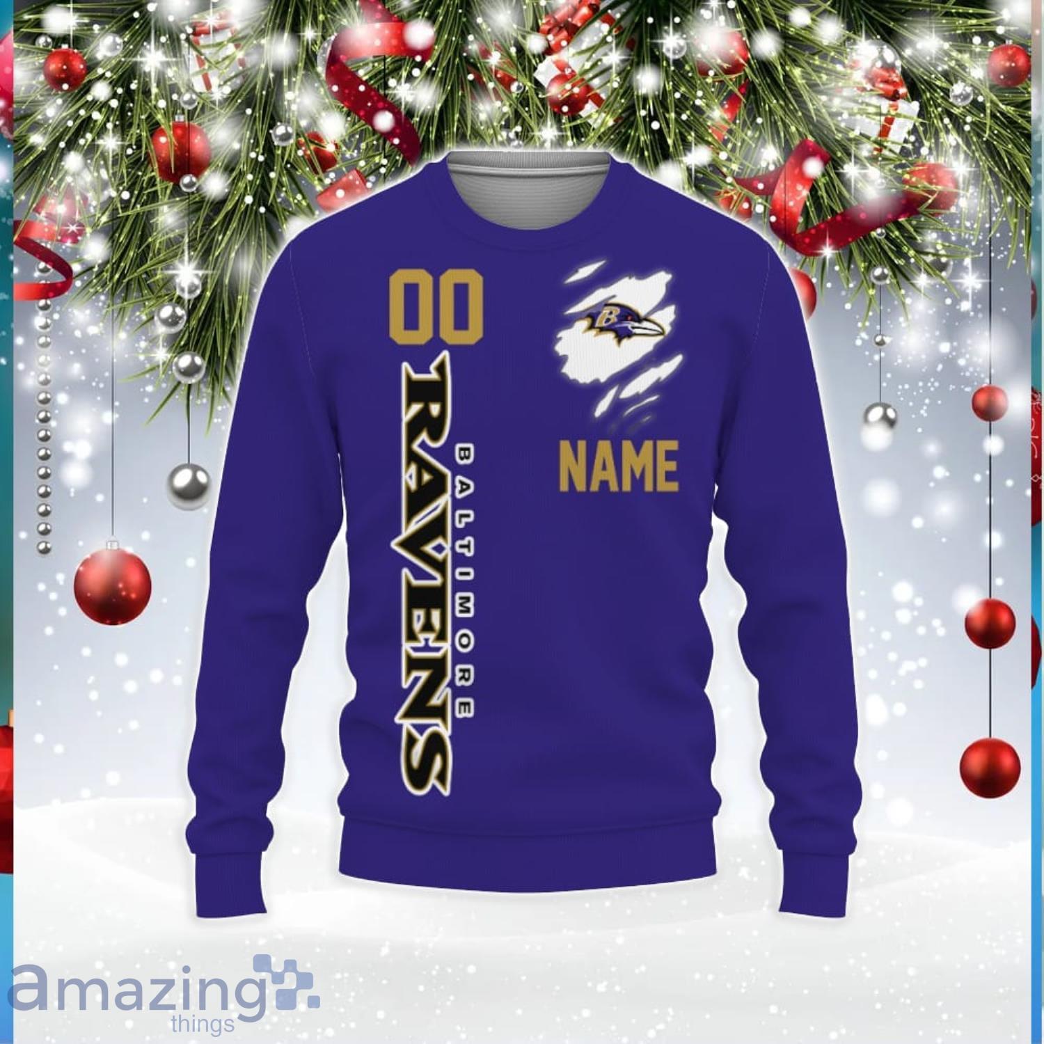 Custom Name Baltimore Ravens Football Team All Over Print 3D