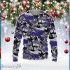 Baltimore Ravens Tropical Patterns For Fans Club Ugly Christmas Sweater