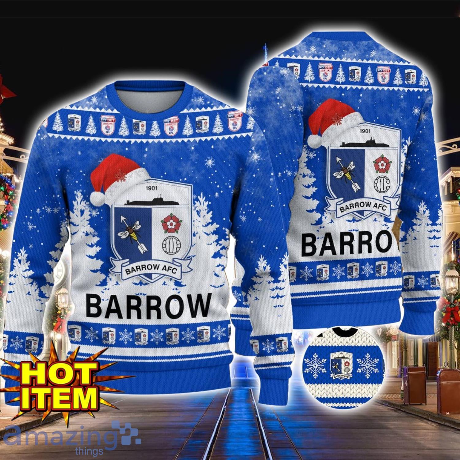 Barrow AFC EFL English Football League Champions Ugly Christmas