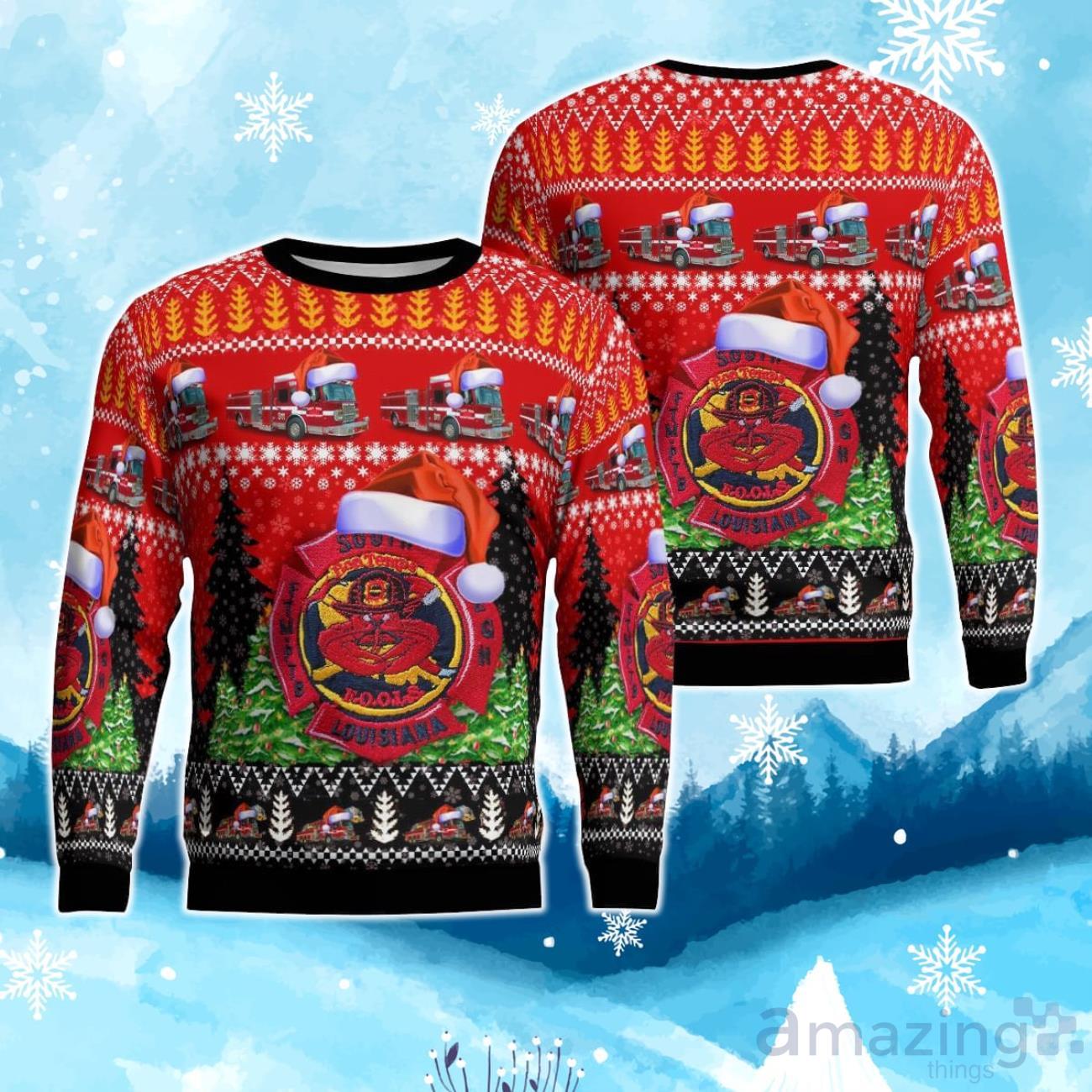 Baton Rouge, Louisiana, East Side Fire Department Ugly Christmas Sweater image Baton Rouge, Louisiana, East Side Fire Department Ugly Christmas Sweater Product Photo 1