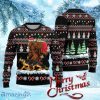 Big Foot And Dog Walking Ugly Christmas Sweater Gift Knitting Sweater