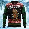 Bigfoot Don‘t Stop Believing Ugly Christmas Sweater Gift Knitting Sweater