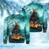 Black Cat And Pumkin Happy Blue Halloween Christmas Ugly Sweater 3D Gift Halloween