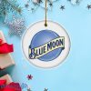 Blue Moon Merry Christmas Circle Ornament
