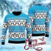 Blue Penguins Xmas Pattern Ugly Christmas Sweater Gift Knitting Sweater