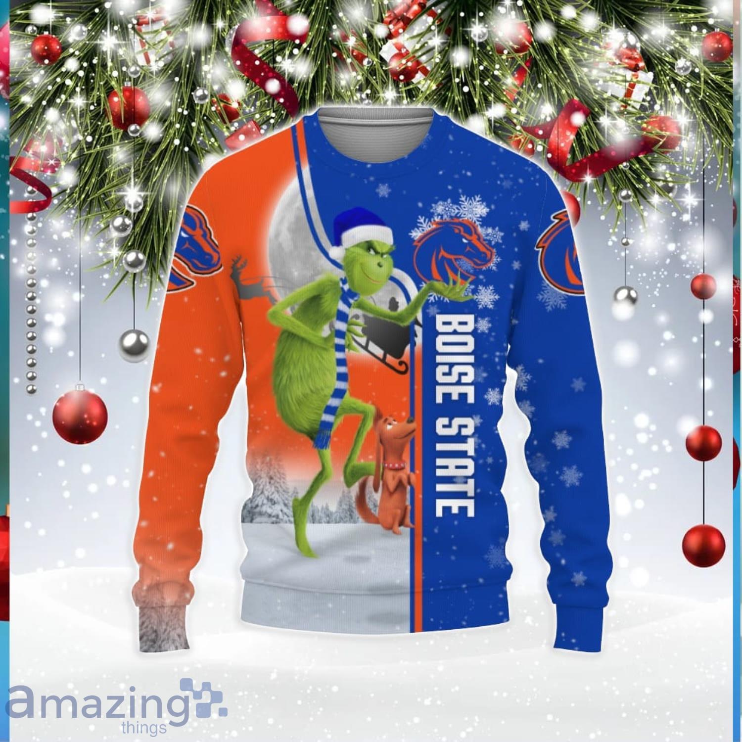 Boise State Broncos Football Team Logo Custom Christmas Gift All Over Print  Ugly Christmas Sweater - Reallgraphics