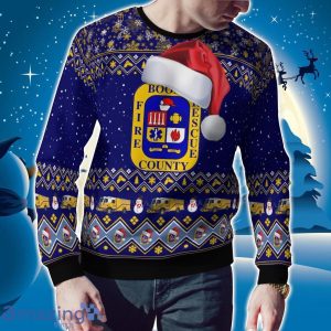 Boone County Fire Protection District AOP Christmas Ugly Sweater Christmas Season Gift Product Photo 2