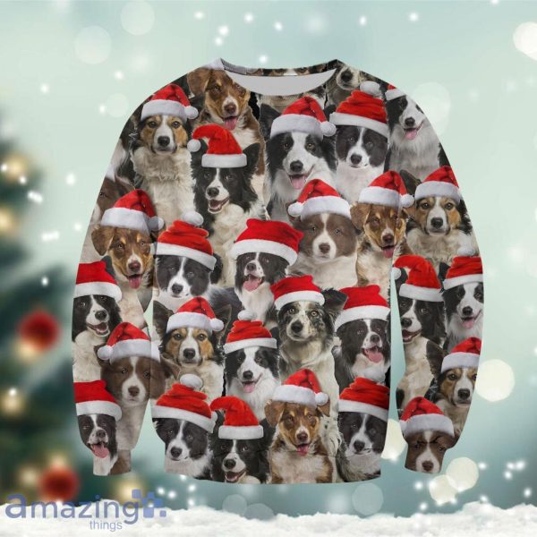 Border collie christmas store sweater