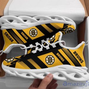 Boston Bruins Stripe And Fire Pattern Max Soul Shoes Special Style For Fans Product Photo 1
