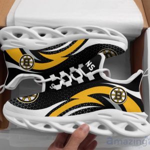 Boston Bruins Triangle Abstract Pattern Max Soul Shoes Special Style For Fans Product Photo 1
