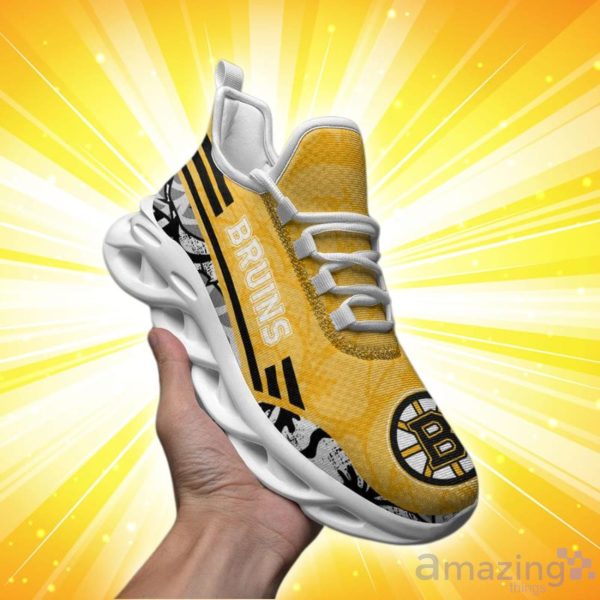 Boston Bruins Tropical Flowers Max Soul Shoes Special Style For Fans Product Photo 2