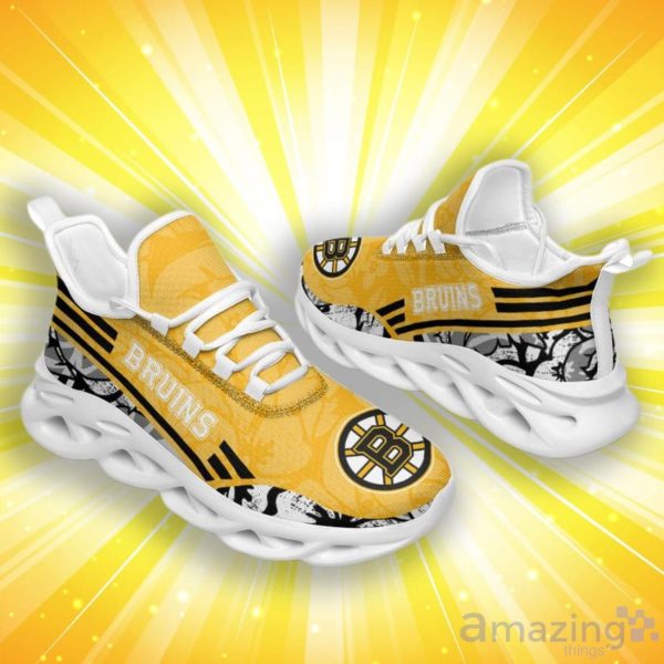 Boston Bruins Tropical Flowers Max Soul Shoes Special Style For Fans Product Photo 3