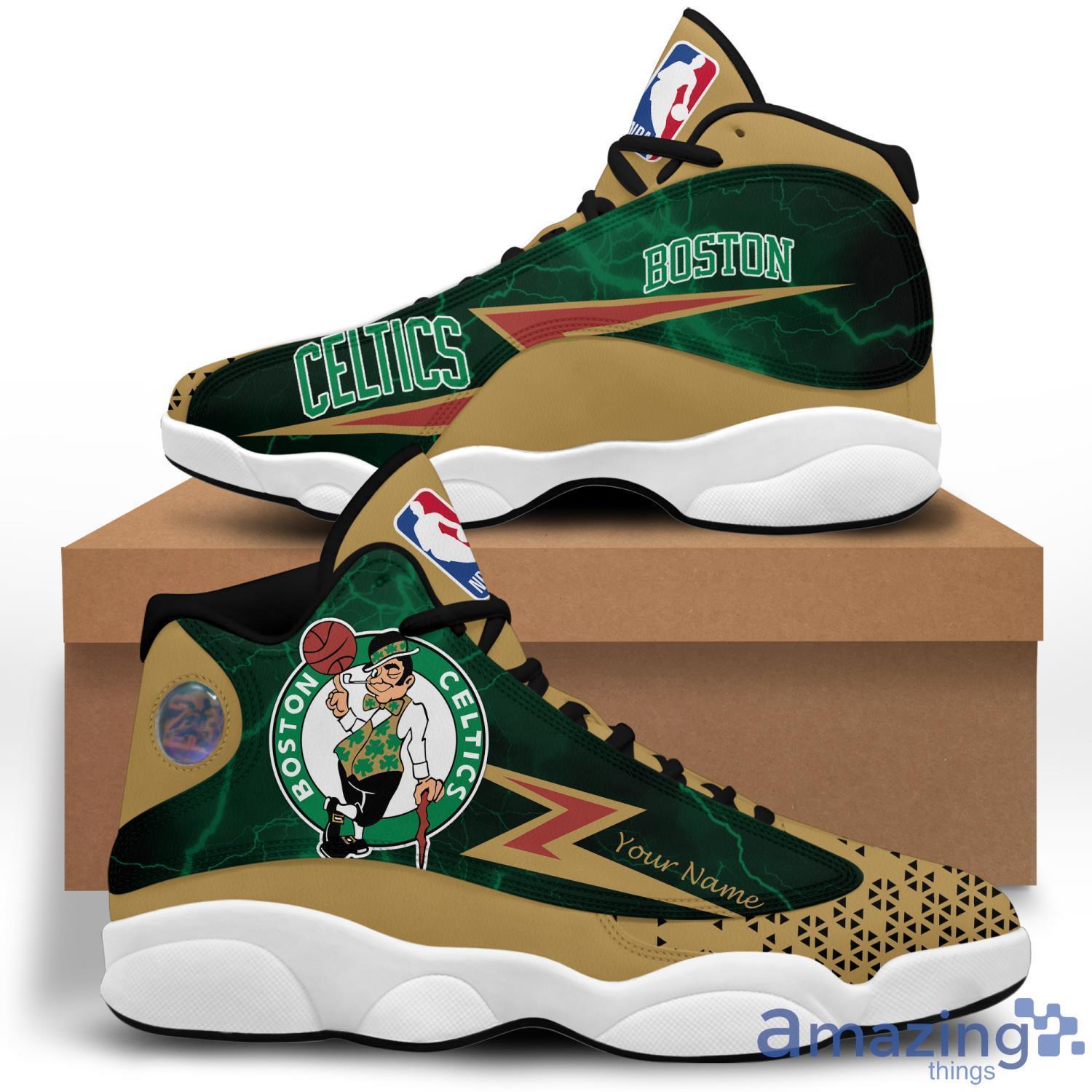 Boston Celtics NBA Sport Gift 2023 Air Jordan 13 Custom Name For Fans image Boston Celtics NBA Sport Gift 2023 Air Jordan 13 Custom Name For Fans Product Photo 1