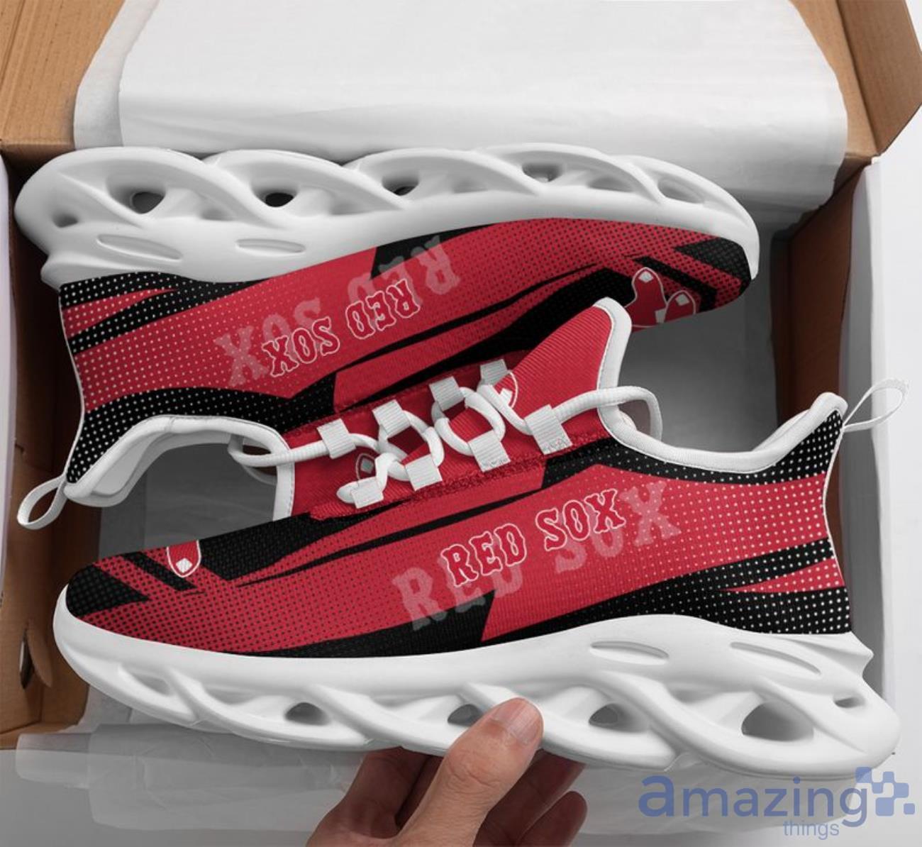 Boston Red Sox Max Soul Shoes Trending Style For Men Women image Boston Red Sox Max Soul Shoes Trending Style For Men Women Product Photo 2