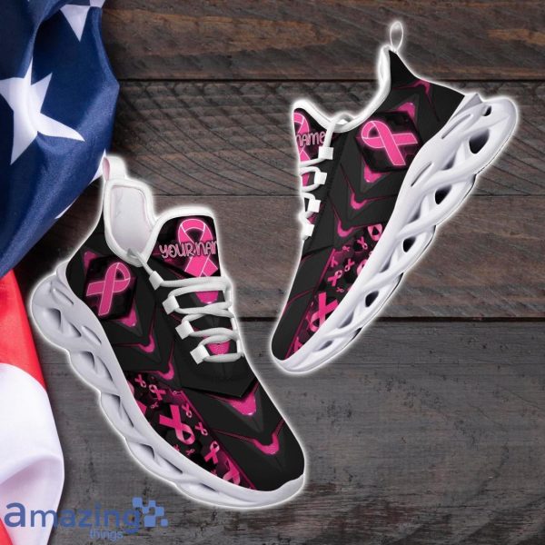 Breast Cancer Shoes I Wear Pink Breast Cancer Max Soul Shoes Custom Name Product Photo 2