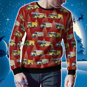 Bristow Virginia Company 25 - Nokesville Volunteer Fire and Rescue (Bristow station) AOP Ugly Sweater Christmas Season Gift Product Photo 2