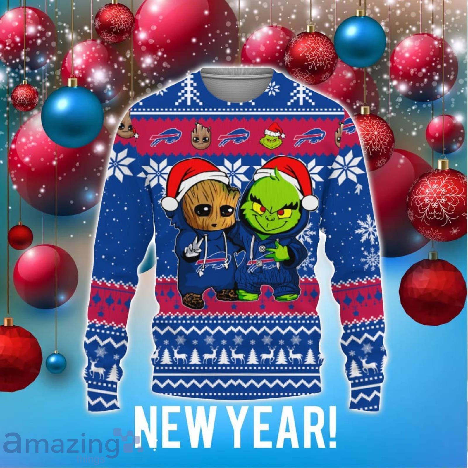 Santa Baby Groot Hug Buffalo Bills Christmas sweater, hoodie, sweater, long  sleeve and tank top