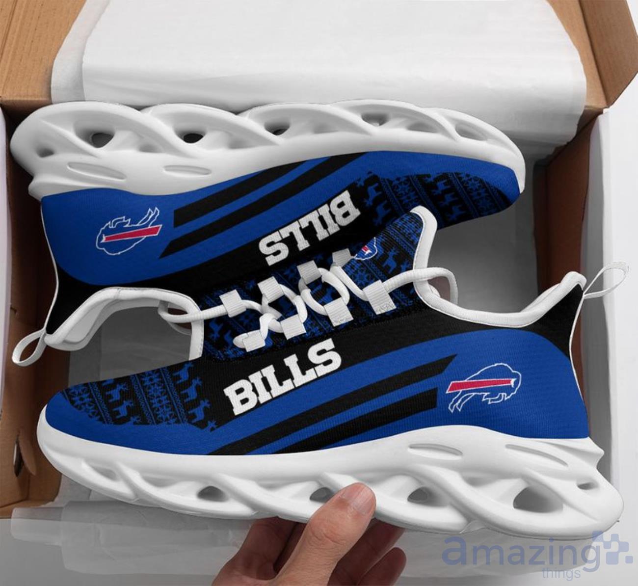 Buffalo Bills Christmas Pattern Max Soul Shoes Special Style For Fans image Buffalo Bills Christmas Pattern Max Soul Shoes Special Style For Fans Product Photo 1