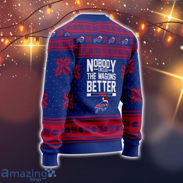 Buffalo Bills - Josh Allen #17 Nobody Circles The Wagons Better Ugly  Christmas Sweater