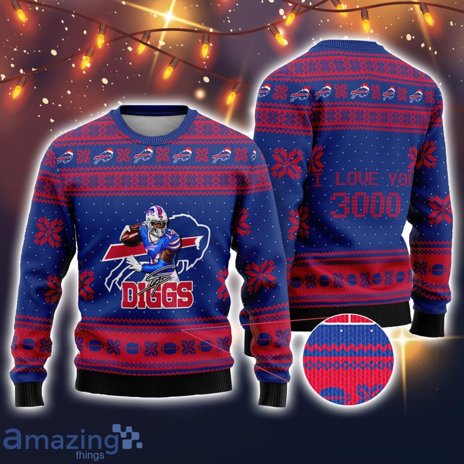 Buffalo Bills - Stefon Diggs #14 Christmas Knitted Sweater For Men