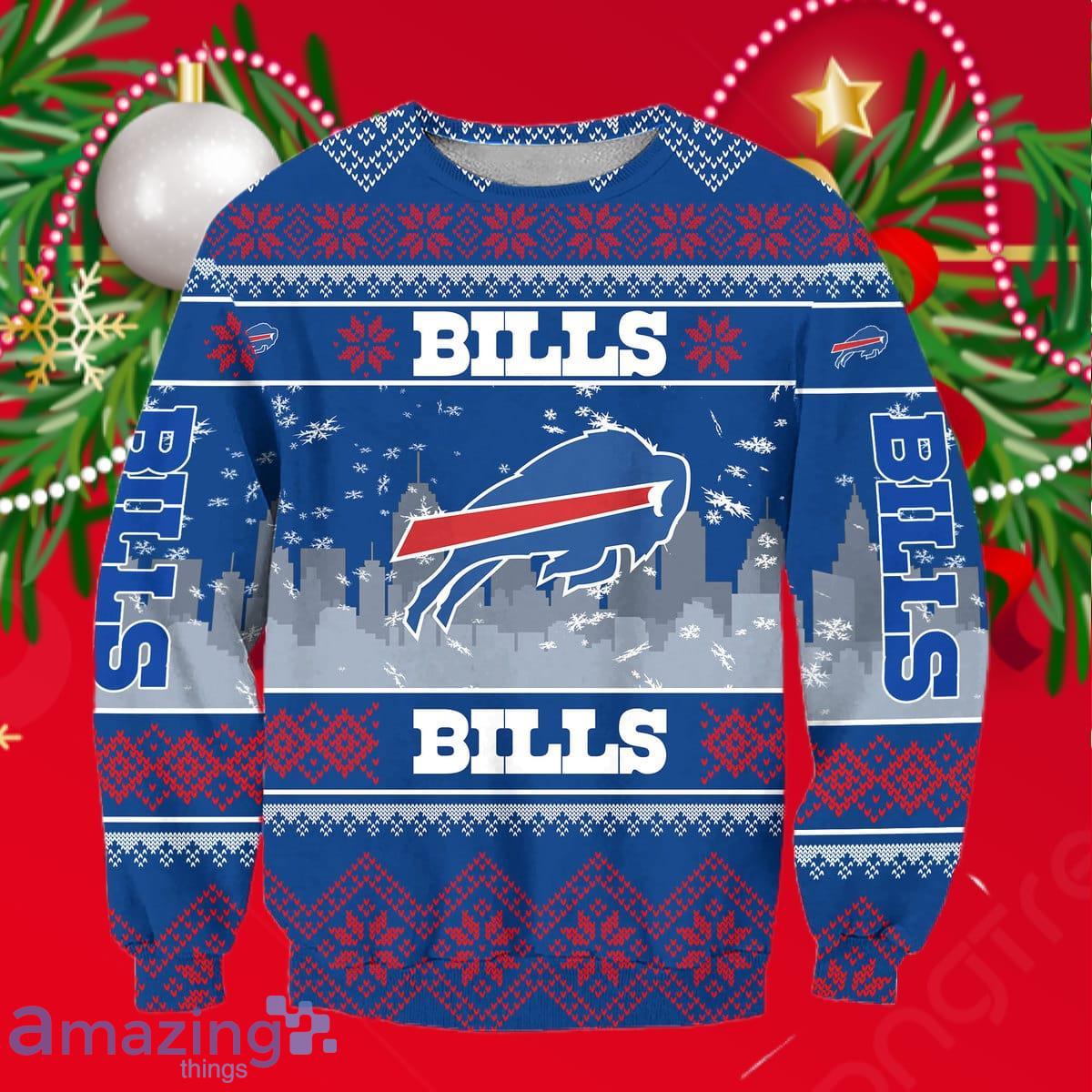 Customize Buffalo Bills Christmas Ugly Sweater Midweight All Printed Unisex  Gift