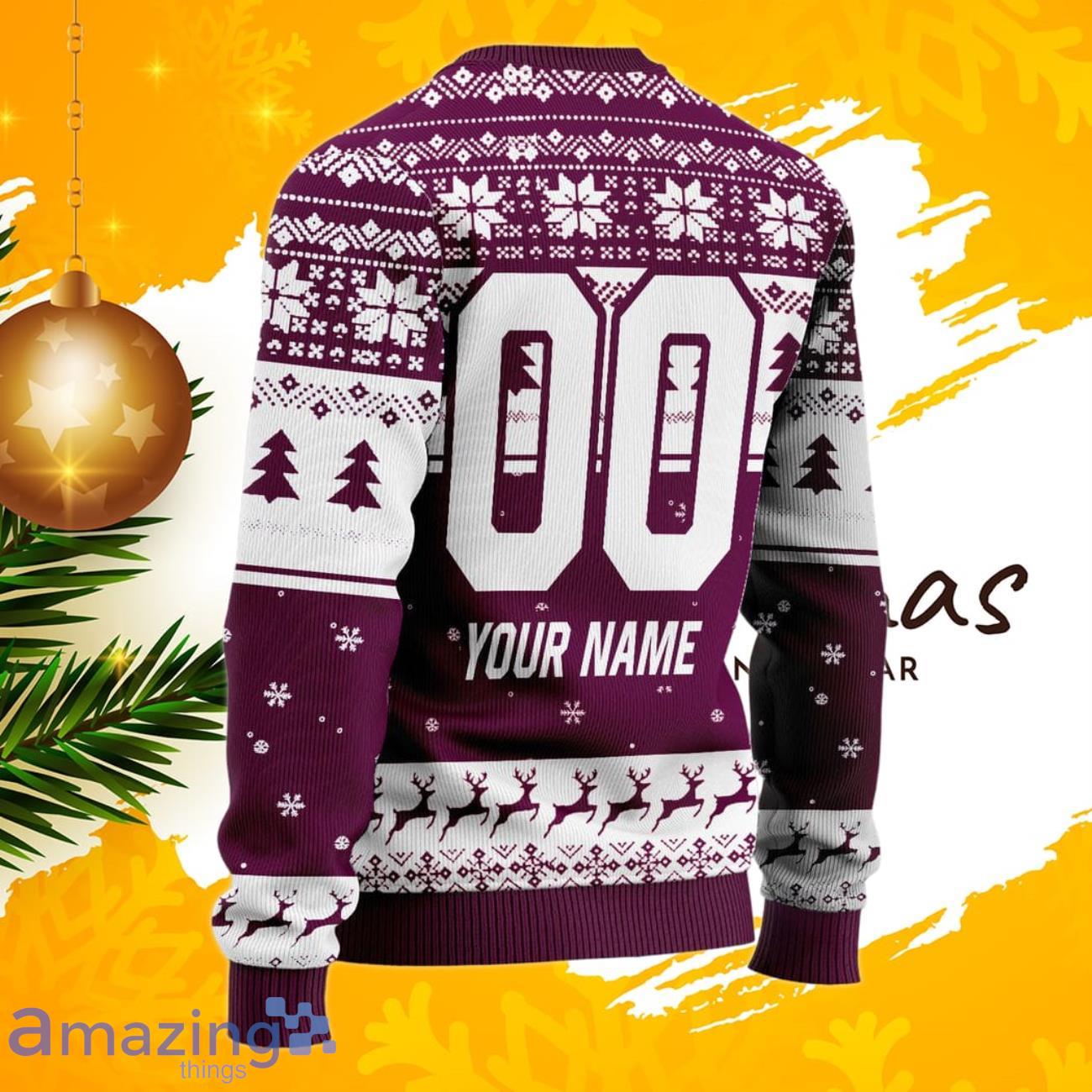 Burnley Grinch Ugly Christmas Sweater Custom Number & Name image Burnley Grinch Ugly Christmas Sweater Custom Number & Name Product Photo 3